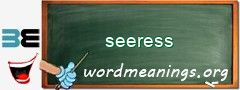 WordMeaning blackboard for seeress